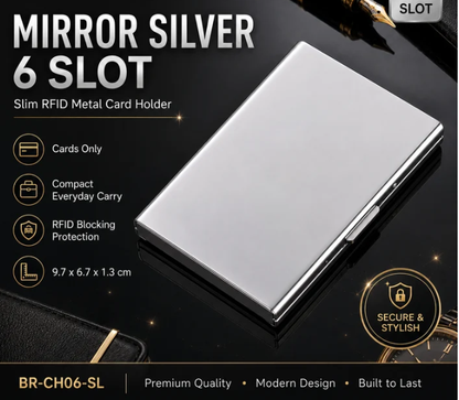 RFID Blocking Metal Card Holder – Slim Accordion Wallet