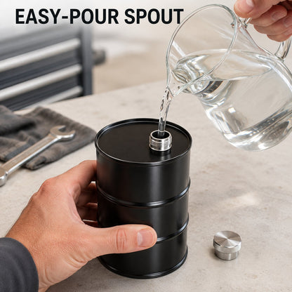 🛢️Novelty Oil‑Drum Shaped Flask | Leak‑Resistant Beverage Vessel for Auto‑Lovers & Man Cave Decor