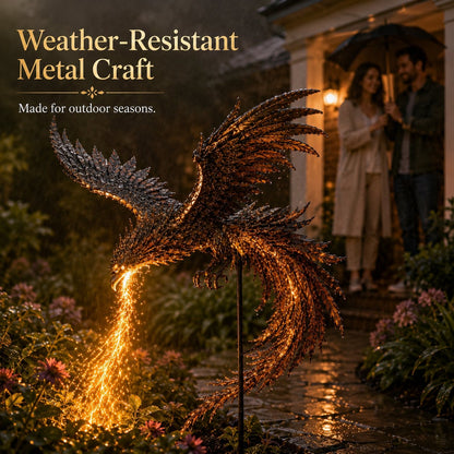 🔥 Solar Phoenix Garden Stake Light | Stunning Fiery Light Sculpture For Yard & Flower Bed Decor Lovers