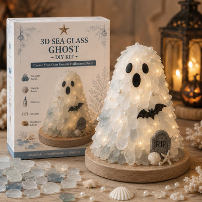 ⏳ Last Day 49% OFF – 🎃 Beginner-Friendly DIY Lighted Sea Glass Halloween Character Kit Collection | Complete Kit with Sea Glass Pieces, LED Lights & Step-by-Step Guide Included 💕