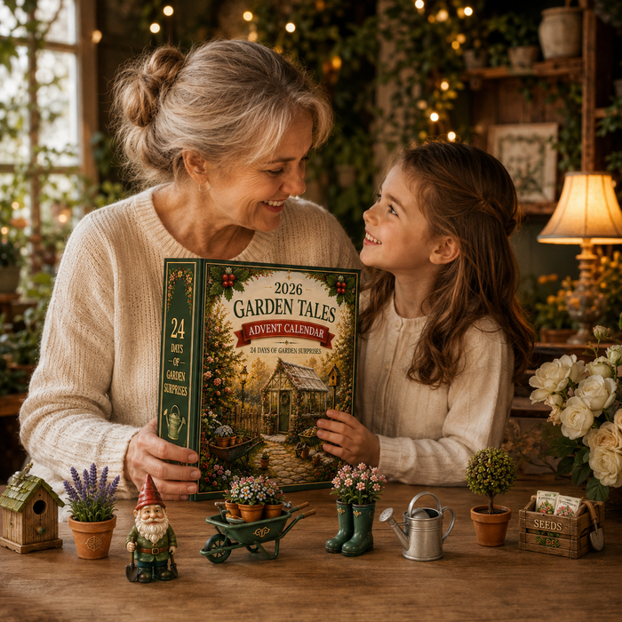 Family enjoying Garden Tales Advent Calendar
