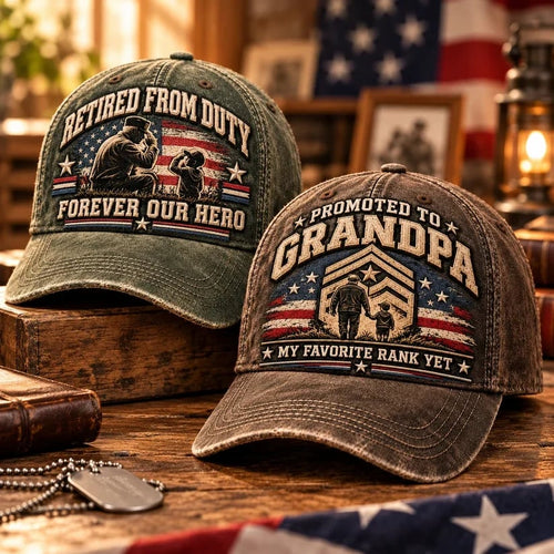 🇺🇸 Forever Our Hero™ – Veteran & Grandpa Tribute Cap | 2 Meaningful Designs 🧢