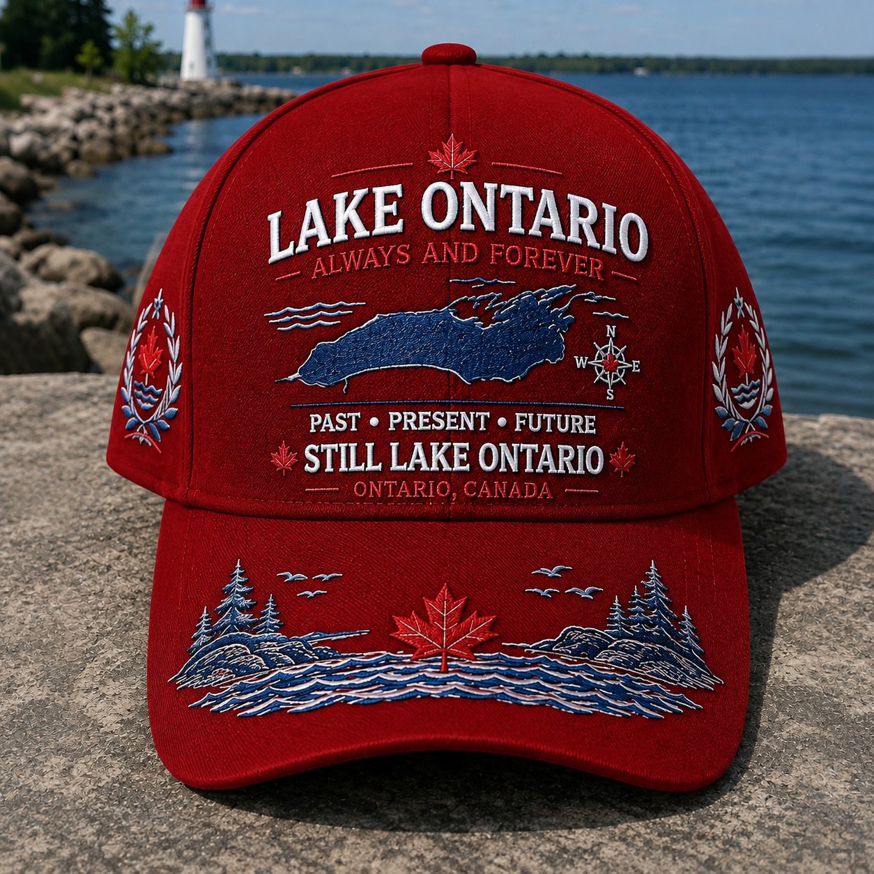 🔥LAST DAY 50% OFF - 🍁Lake Ontario · Always and Forever — The Cap That Carries Your Lake Story (🧢100% Cotton)
