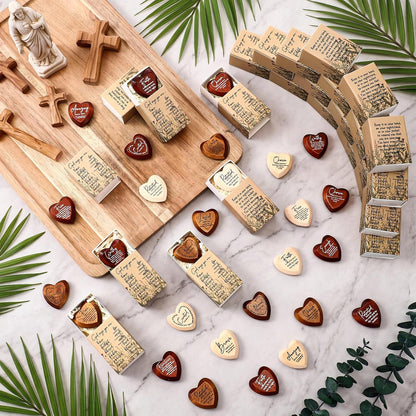 🔥 LAST DAY 49% OFF - ✝️ Christian Pocket Hearts Gift Set – 12 Faith-Filled Keepsakes of Love & Encouragement 🎁