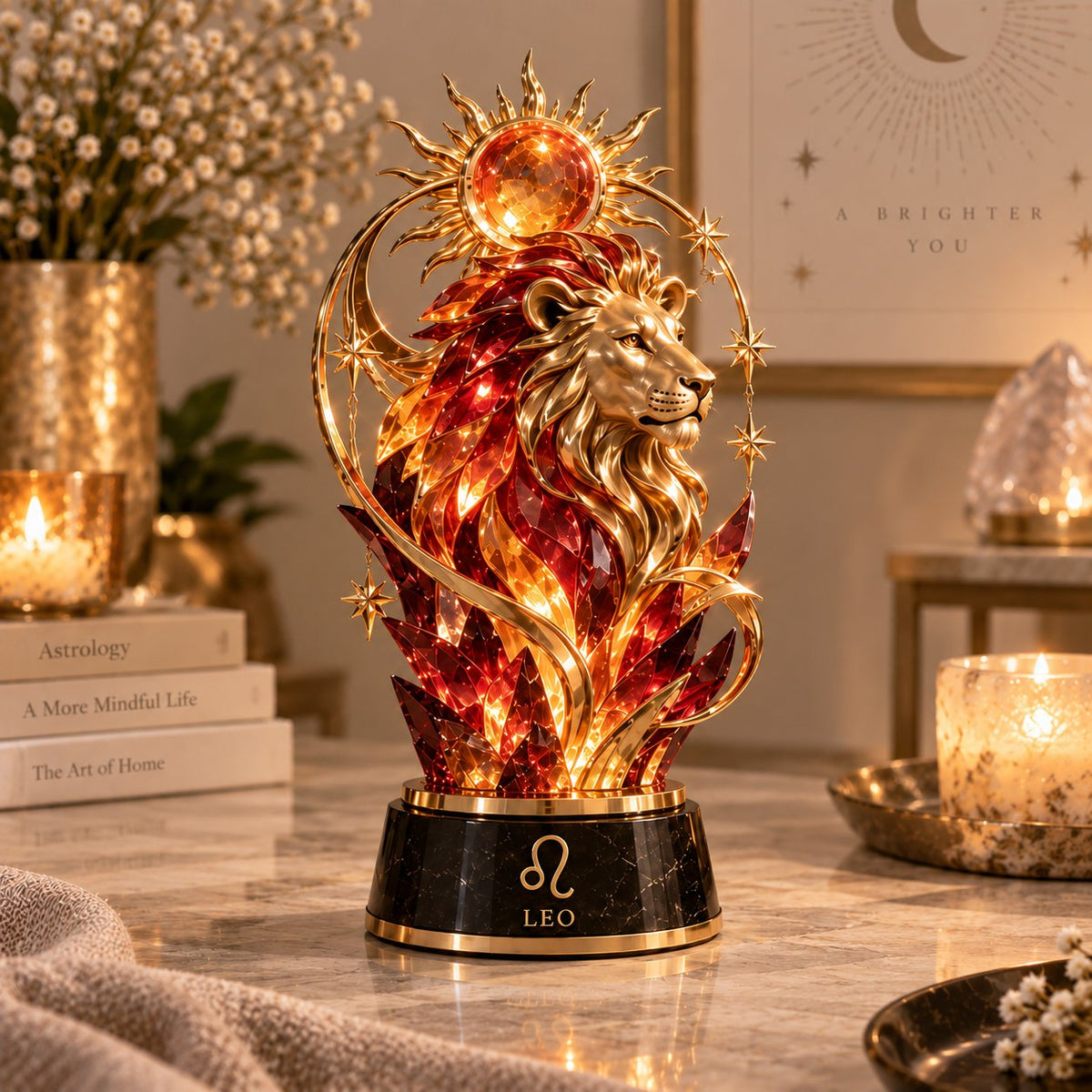 ⏳ Last Day 49% OFF – 🌙 Celestial Zodiac Sculpture | 12 Jewel-Like Zodiac Designs with Golden Details ✨