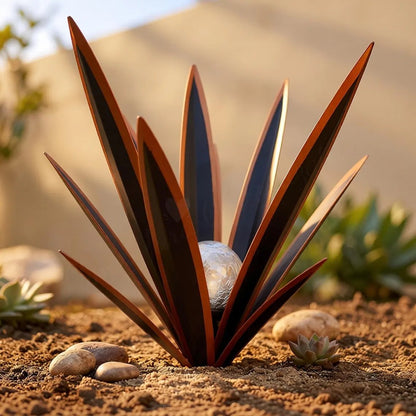 Glowing Solar Agave Garden Light