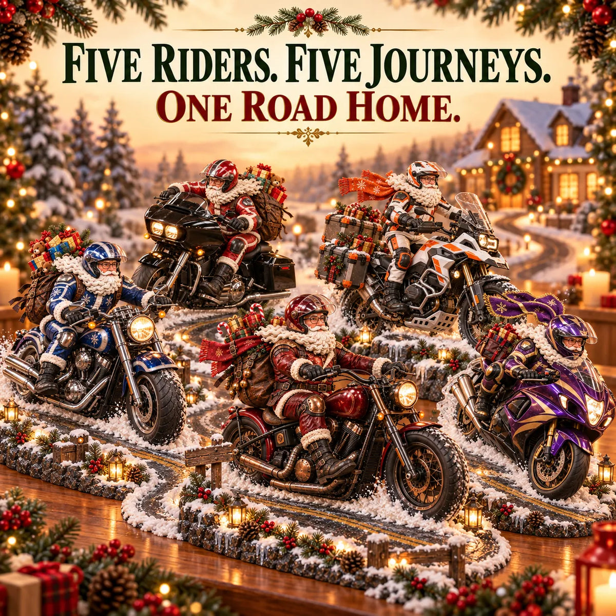 🏍️🎅 Santa’s Ride Home – Christmas Motorcycle Keepsake Collection💨
