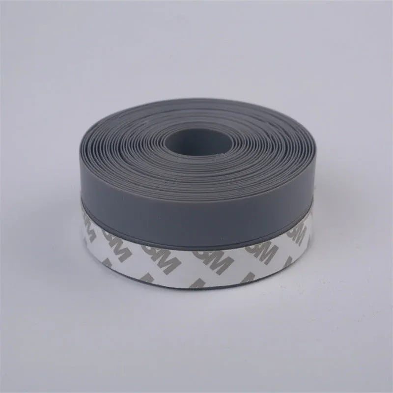 Silicone Door Weather Stripping Seal Strip, 5M/16.4FT Adhesive Door Bottom Draft Stopper for Doors and Windows