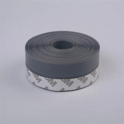Silicone Door Weather Stripping Seal Strip, 5M/16.4FT Adhesive Door Bottom Draft Stopper for Doors and Windows