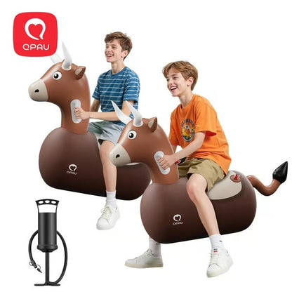 🦖QPAU Inflatable Dinosaur Ride-On Toy for Kids