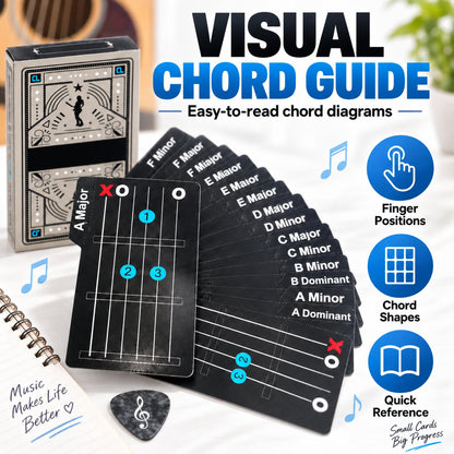 🎸✨ Guitar Chord Cards — Learn Chords Faster & Master Your Guitar Skills Easier!