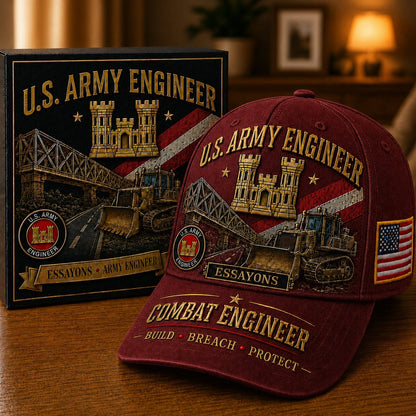 🏰U.S. Army Engineer Career Commemorative Cap