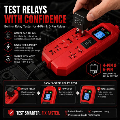 3-in-1 Automotive Power Circuit Probe & Relay Tester – 12V/24V Electrical Diagnostic Tool