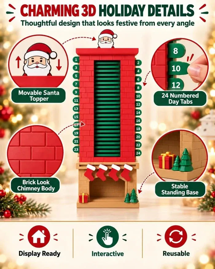 Santa Chimney Advent Calendar – 24-Day Christmas Countdown