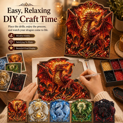 🐉Dragon Magic 3D Layered Diamond & Pearl Art Kit✨