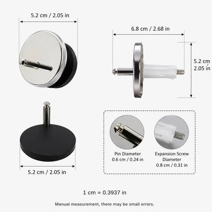 2 Counts, Universal Toilet Seat Expansion Screw Bolts, Thickened Stainless Steel🔩