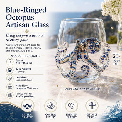 ⏰Last day Promotion-🎁The Perfect Beach House Gift🌊3D Ocean Animal Artisan Glassware Collection