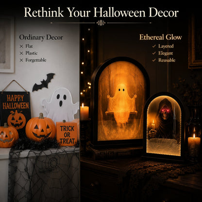 🎃👻 Spooky Halloween Decor Mirror, Gothic Mantel Wall Mirror🕸️