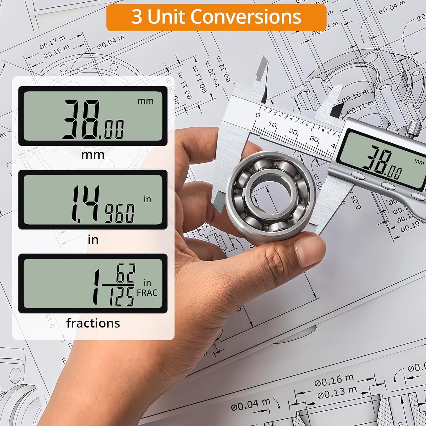 6 inch/150mm High‐Precision Stainless‐Steel Digital Vernier Caliper