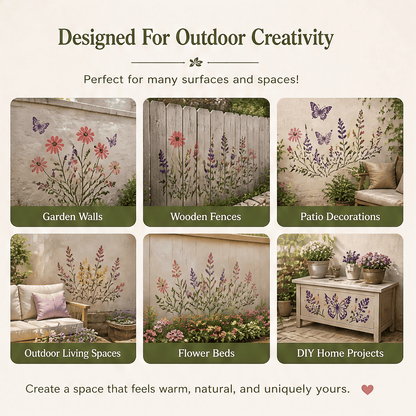 🔥LAST DAY 50% OFF - 🌿 Garden Wall StencilTM – Reusable DIY Kit for Walls, Fences & Patios