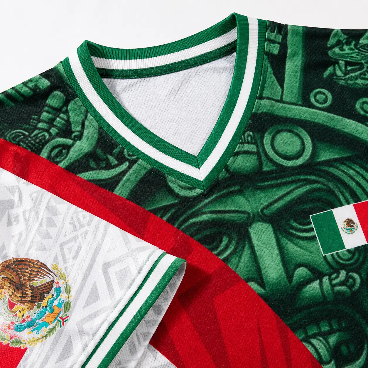 Mexico-Inspired Unisex V-Neck Jersey Shirt for Summer