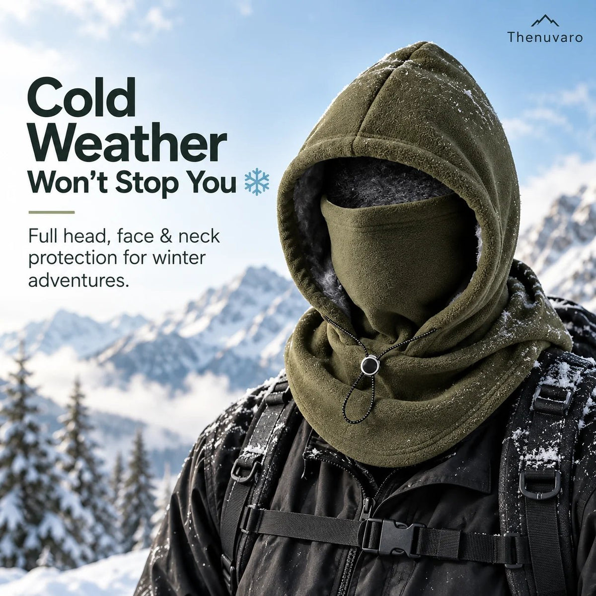 🥶 Fleece Balaclava Hood – Full Face & Neck Winter Protection for Outdoor Adventures(✨Buy 2 Free Shipping)