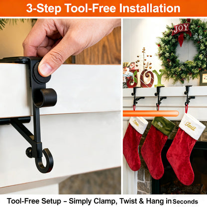 🎅Fireplace Stocking and Garland Hanger