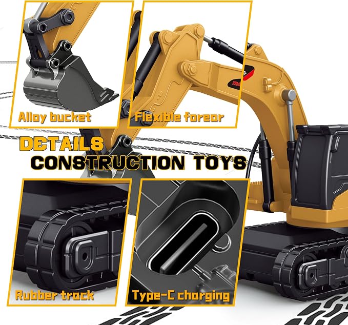 🚜 1:64 Premium Alloy Mini RC Construction Set