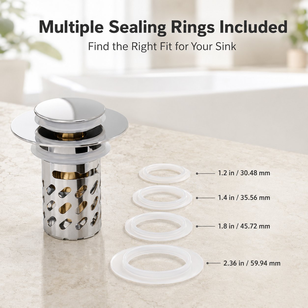 Pop-Up Sink Drain Stopper 🚿