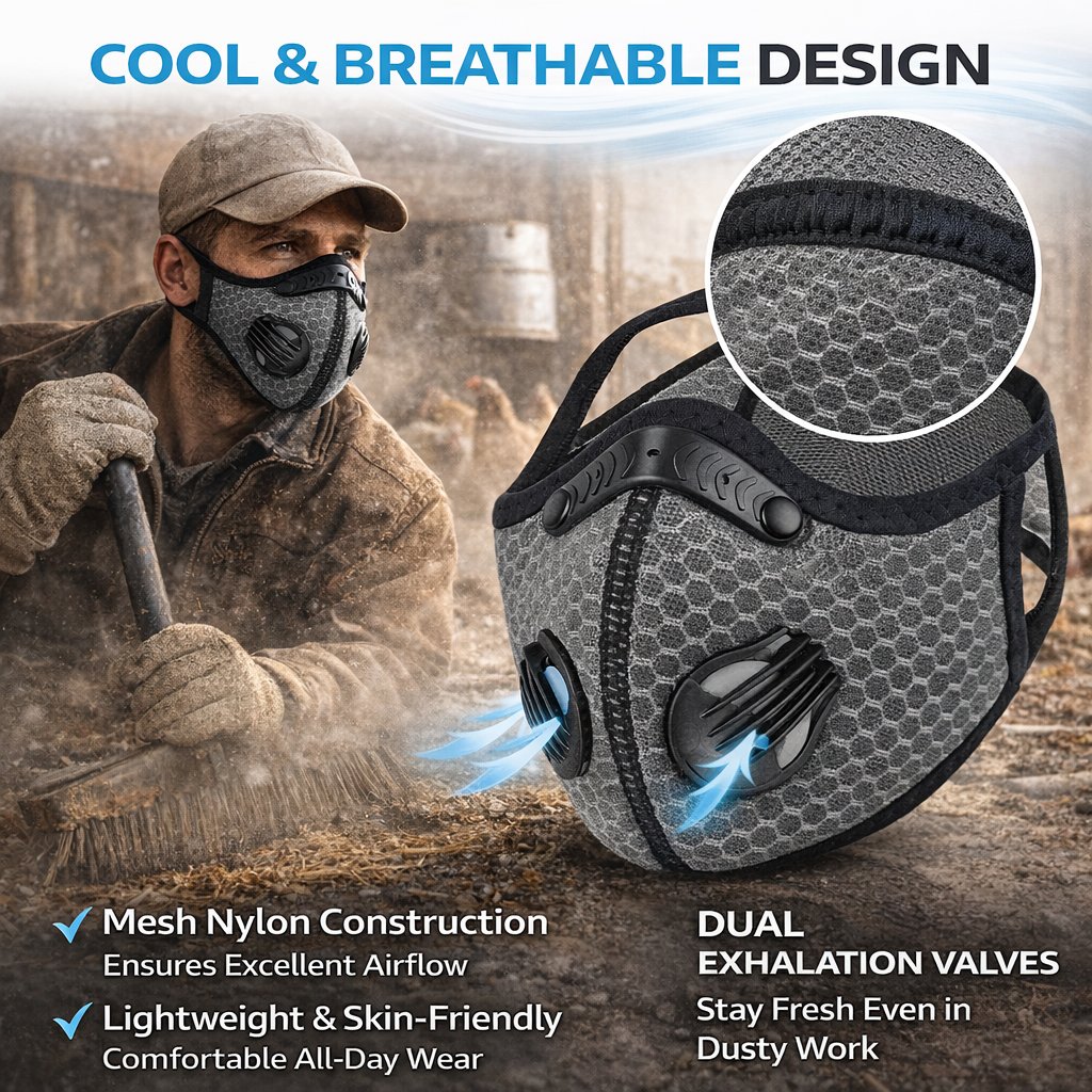 😷 Sport Mask with Exhalation Valves