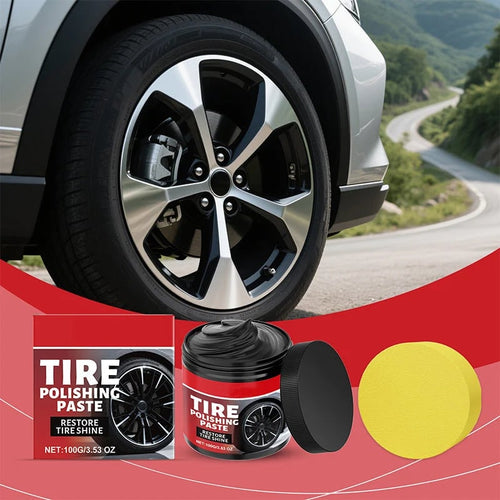 ✨ Tire Shine Balm with Sponge – Deep Black Tire Finish