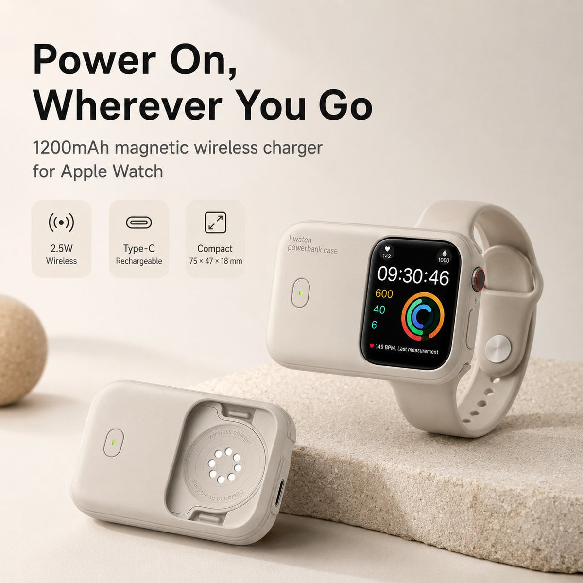 📍⌚ Portable Apple Watch Power Bank