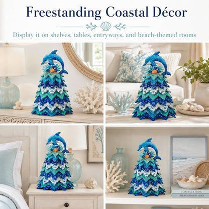 🔥 LAST DAY 49% OFF – 🌊 Ocean Dreams Layered Fabric Tree Craft Kit | Create a Freestanding Coastal Centerpiece with Coordinated Fabrics & Marine Topper 🐚✨