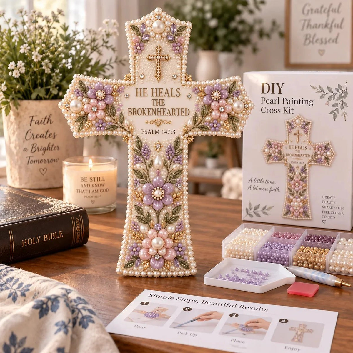 🎄✨ Last Day 49% OFF ✝️ Scripture Cross DIY Kit Collection