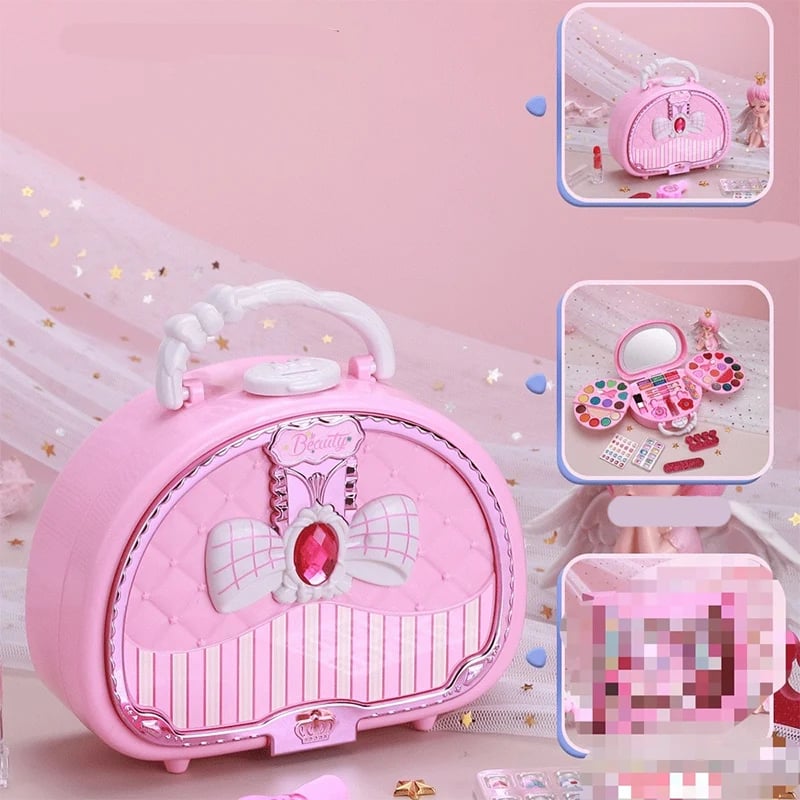 ⭐ 2026 Sale — Over 26,000 Sold!💖 Kids Washable Makeup Toy Set with Portable Pink Handbag 👛