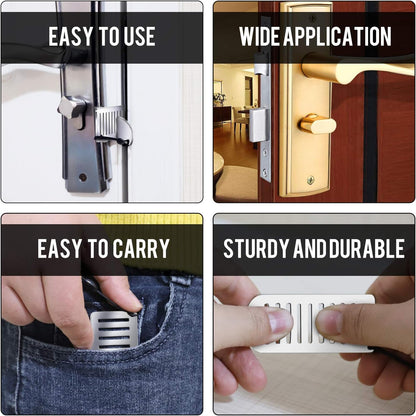 🔒 Portable Stainless Steel Travel Door Security Lock