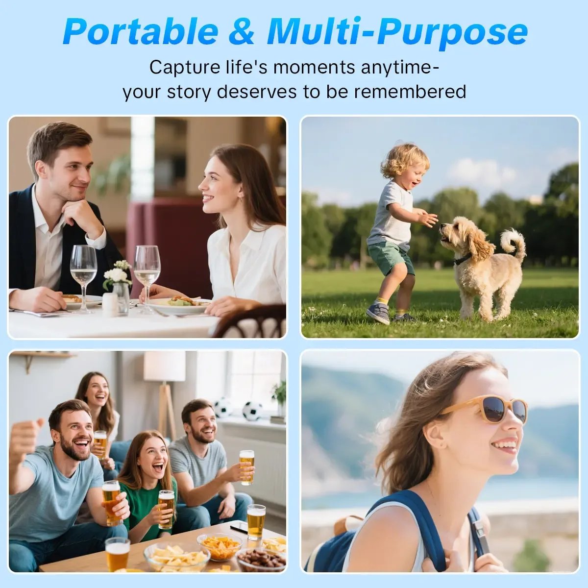 🎥 Upgraded Vlogging Camera – 180° Rotating Lens, Full-Body Video Recorder for Travel, Daily Life & Content Creation