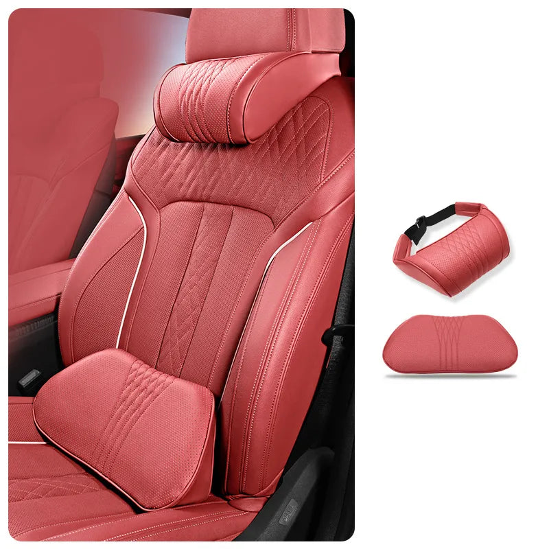 ⭐Premium Car Seat Headrest & Lumbar Support Cushion