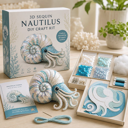 3D Sequin Sea Creature DIY Brooch Kit