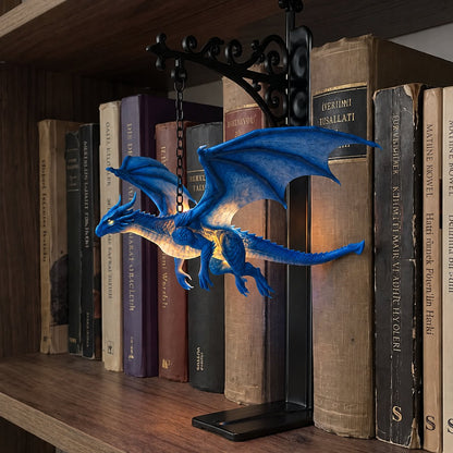 🐉 DragonGlow Hanging Purple Dragon Bookend Light – Let a Glowing Dragon Guard Your Favorite Stories 📚🌠