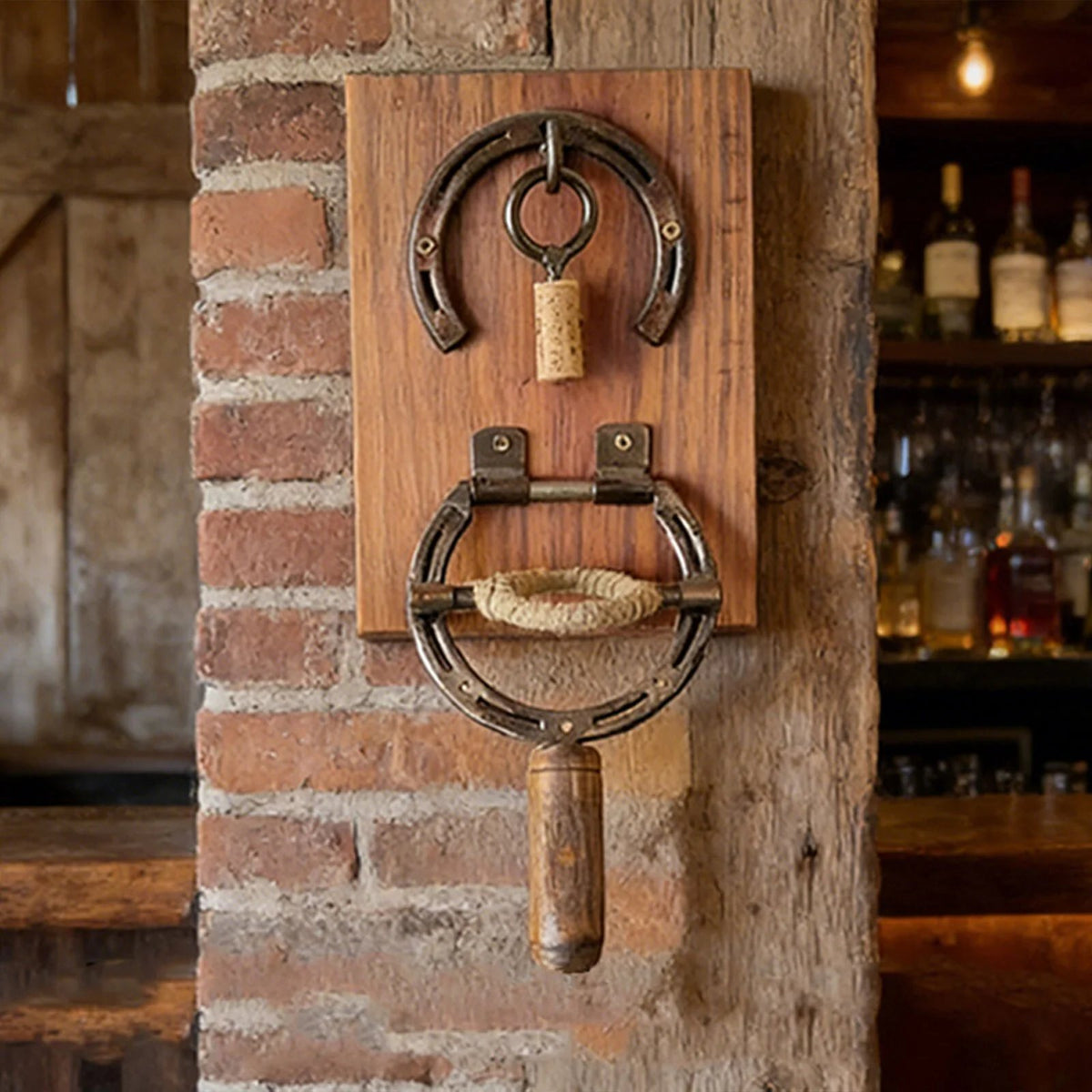Wall Mounted Horseshoe Bottle Opener