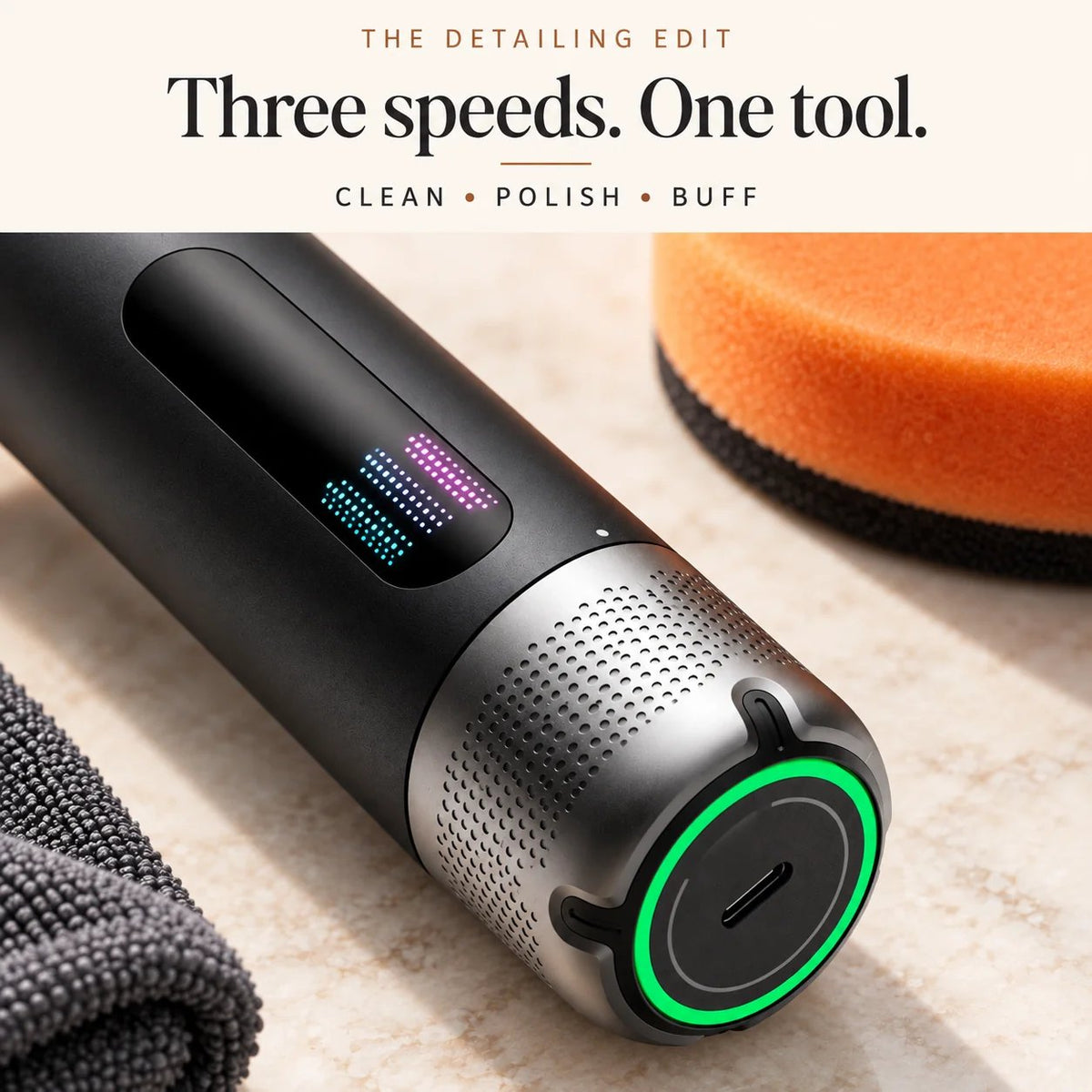 🚗 3-in-1 Cordless Car Polisher – 12,000 RPM Rechargeable Tool