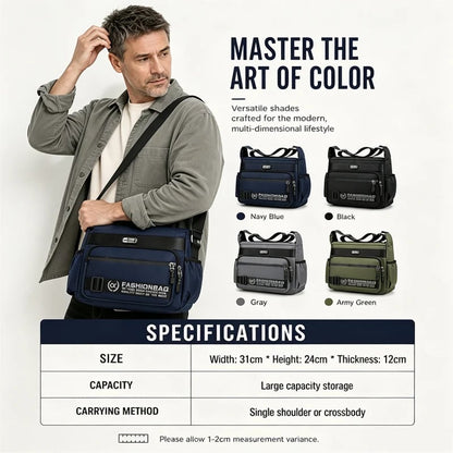 Urban Utility Messenger Bag – Water-Resistant & Multi-Compartment Design