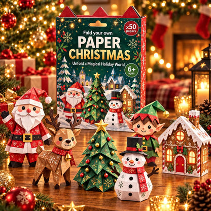 🎄Beginner-Friendly 3D Christmas Paper Craft Kit | Easy Layered DIY Holiday Decoration ✨