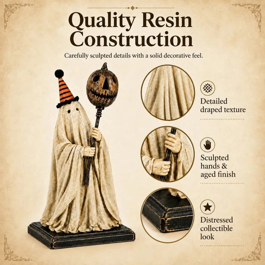 🎁🎉Only $29.99 This Week🌟👻Halloween Light-Up Pumpkin and Ghost Wand Ornament🎃