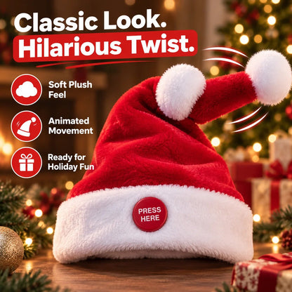 🎅 🤣 Singing & Dancing Santa Hat — Animated Christmas Party Hat(📦Buy 2 Free Shipping)