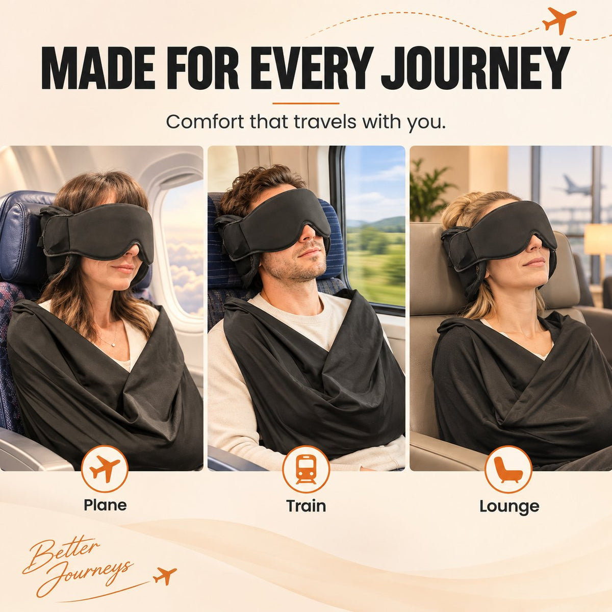 Integrated Travel Sleep Support Kit🧳——All-In-One Sleep Support for Head, Shoulders & Body