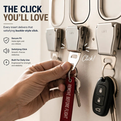 ✈️ Aviation Style Key Holder – Buckle-Inspired Wall Mounted Key Organizer for Entryway & Home