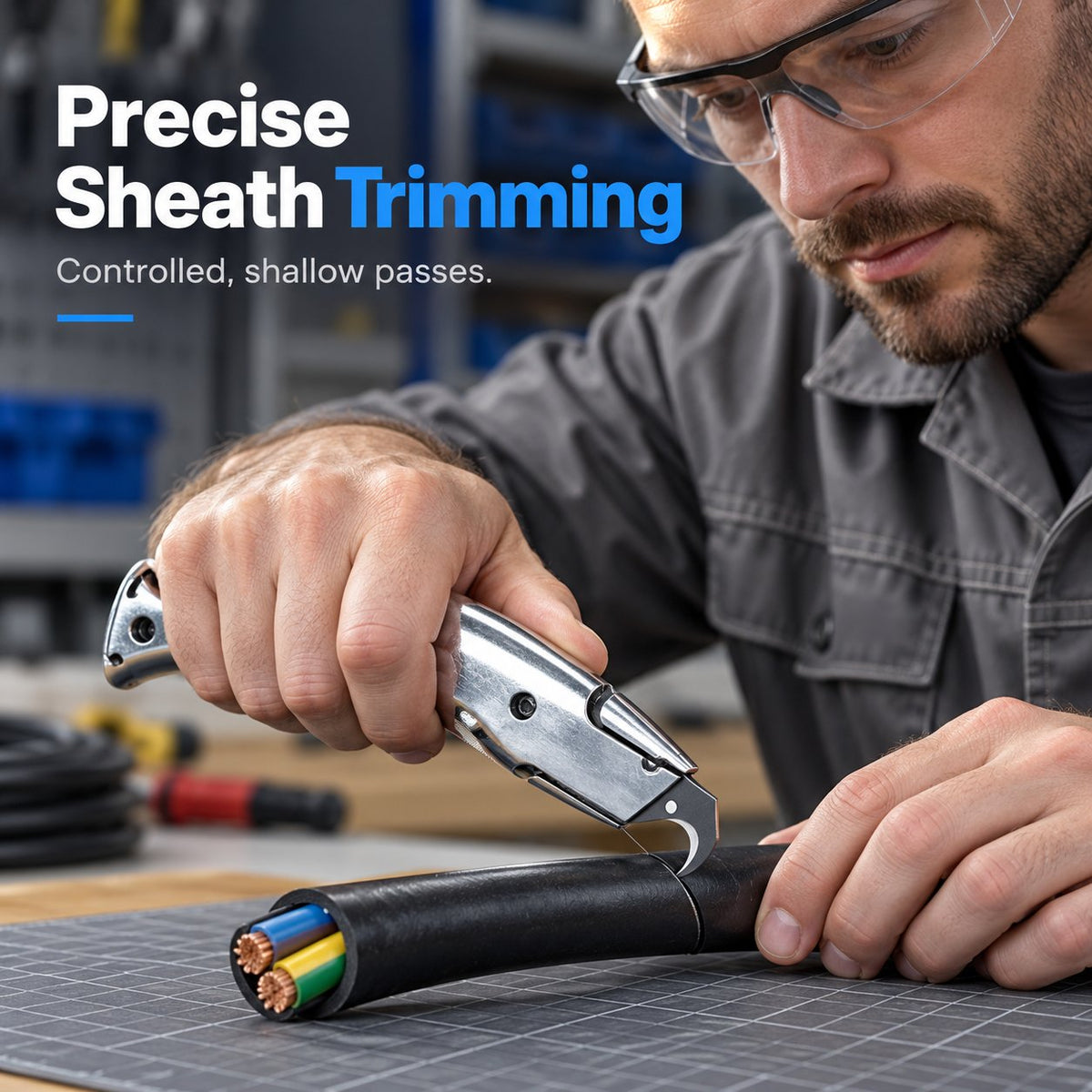 🔪 Precision Hook Utility Knife — Heavy-Duty PVC & Vinyl Flooring Cutter