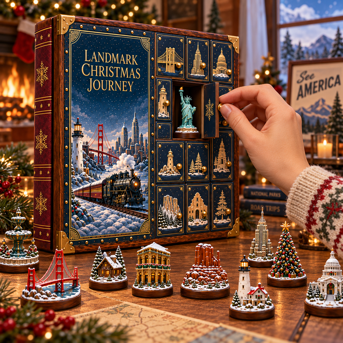 Iconic American landmark miniature collection